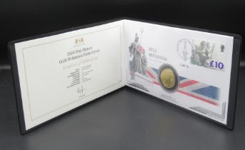 Harrington & Byrne 2024 One Ounce Gold Britannia Coin Cover, limited edition 2/10, with certificate,