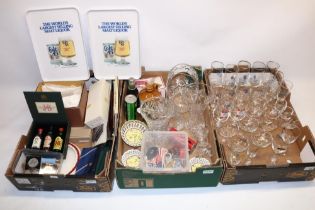 c1970s breweriana incl. Babycham, Britvic, two John Smith tankards and other drinking glasses,