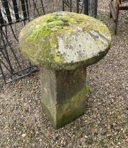A Sandstone staddle stone, height 76cm