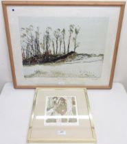 M. Smith (British Contemporary); 'Whitsun Coppice' ltd.ed colour print, numbered 8/8, titled