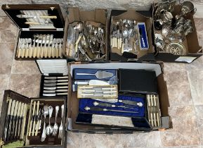 Collection of EPNS cutlery, trophies, etc.