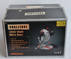 WITHDRAWN Boxed Challenge 1200 Watt Mitre Saw in working order with instruction manual and accessor