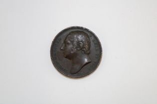 1813 bronze medallion commemorating the Presentation of Colours to RMC Sandhurst, obv. bust of Field