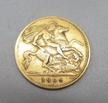 Edw.VI 1909 half sovereign, 3.91g