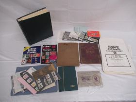 Green Stanley Gibbons Windsor Album Great Britain cont. some stamps, collection of loose stamps,