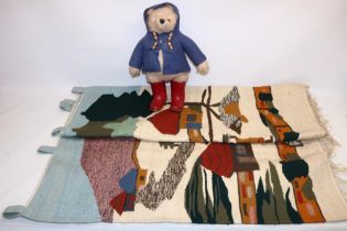 Gabrielle Designs Paddington Bear H49cm and a Nordic design wool wall hanging W160cm H120cm (2)