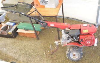 Honda F510 double wheeled petrol powered tiller/rotavator with rotavator blades