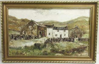 Barbara C. Shaw (British C20th); 'Castle How' oil on board, signed, inscribed on old label verso,