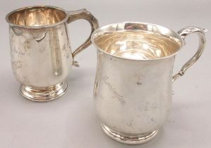 Art Deco silver christening mug, by William Greenwood & Sons, Birmingham, 1926, GeorgeV silver