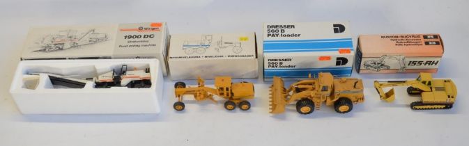 Four 1/50 scale diecast plant models to include NZG Wirtgen 1900DC Road Milling Machine (Art No 379,