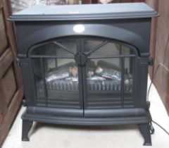 Berry log burner effect electric heater, W79cm D42cm H68cm