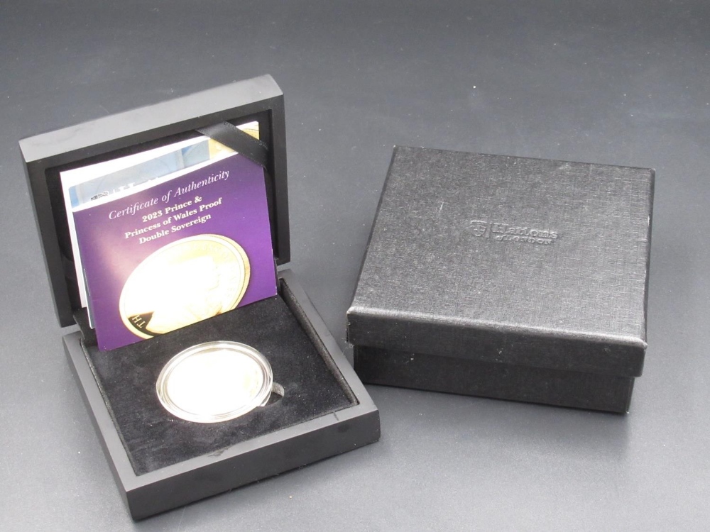 Hattons of London 2023 Prince and Princess of Wales Proof Double Sovereign, limited edition of 99,
