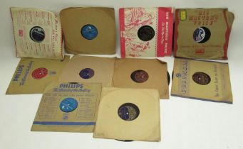 Collection of '78 records inc. Elvis Presley 'Rip It Up/Baby Let's Play House' (POP 305) (10)