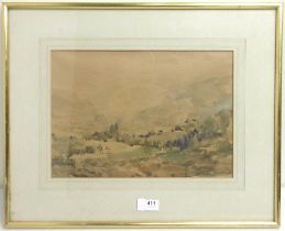 John Greensmith (British b. 1921); Derbyshire landscape, watercolour, signed, 22cm x 32cm