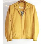 Gents Benny, Les Hommes suede leather bomber jacket in yellow/tan, size L, never worn