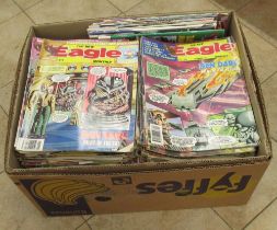Collection of British comics from the 1980s & 1990s inc. Eagle, Roy of the Rovers, Beano, etc. (