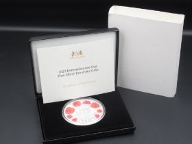 Harrington & Byrne 2023 Remembrance Day Fine Silver Proof 5oz Coin, Ascension Island, with