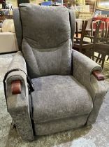 The Ascot Tilt-In-Space electric riser recliner chair upholstered in grey