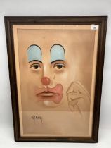 Tom Gower (British, b.1938); Crying Clown, oil on canvas, signed, 71 x 46cm
