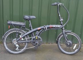E Plus electro assisted folding city bike, no charger