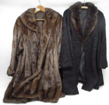 A Saga mink coat, Marshall & Snelgrove Harrogate mink coat with mink hat and scarf, Pelzmoden