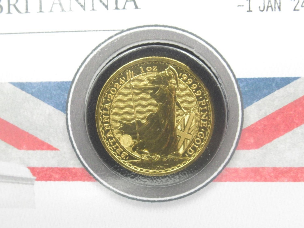 Harrington & Byrne 2024 One Ounce Gold Britannia Coin Cover, limited edition 2/10, with certificate, - Image 4 of 4