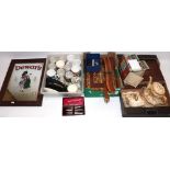 Various collectables, incl. a Dewar's Scotch Whisky advertising mirror, various ceramics incl. tea