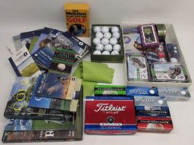 Collection of golf related items incl. balls, books and The Open Championship programmes c2000s;