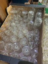 Large quantity of glassware, predominantly drinking glasses (qty)
