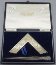Elizabeth 11 silver Province of Yorkshire Masonic Order of the Secret Monitor presentation Square