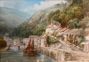 Walter Henry Sweet (British 1889-1943); 'Lynmouth, Cockington near Torquay & Mousehole Harbour'