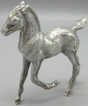 Elizabeth 11 silver model of a foal, by S M D Castings, London 1973, H9cm 4.9ozt