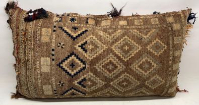 20th century Bedouin Kelim front cushion W54cm L100cm