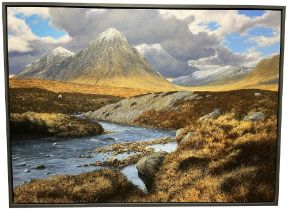 Steve Whitehead (British b.1960); 'West Highland Way' oil on canvas, with label verso, 122cm x 168cm