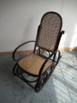 Modern Thonet style bentwood rocking chair