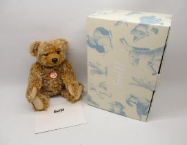 Steiff: 'Teddy Bear Goldi', gold tipped mohair, limited edition of 1500, H42cm, with box and