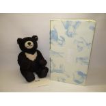 Steiff: 'Teddy Bear Moon Ted', limited edition of 1500, dark brown mohair, H60cm, with box and