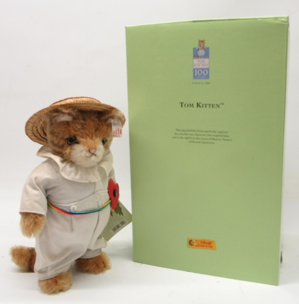 Steiff: Beatrix Potter's 'Tom Kitten', 100th Year Anniversary Edition 2005, H26.5cm, with box