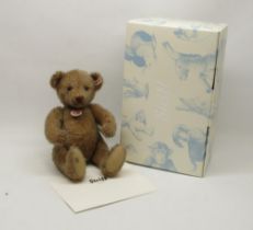 Steiff: 'Teddy Bear Vinzenz', brown mohair, limited edition of 750, H35cm, with box and certificate