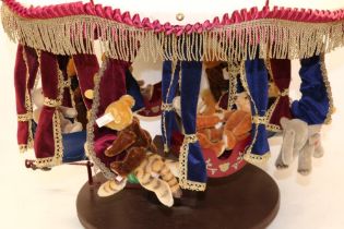Steiff: 'Millennium Carousel', revolving musical carousel with miniature teddy bears, H55cm