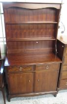 Stag Minstrel dresser with twin shelf back, W97cm D45cm H172cm