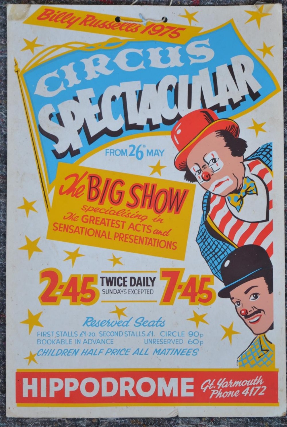 Two vintage 1970's circus advertising posters to include W.E.Berry Gerry Cottle's Britain's - Bild 5 aus 5