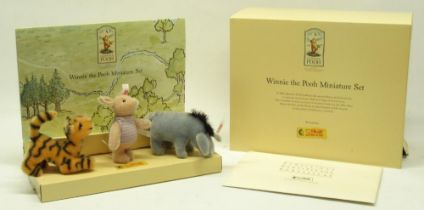 Steiff: 'Winnie the Pooh Miniature Set featuring Eeyore, Piglet and Tigger' from the 'Classic