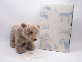 Steiff: 'Grizzly Bear' teddy bear, caramel tipped mohair, limited edition of 1000, L55cm