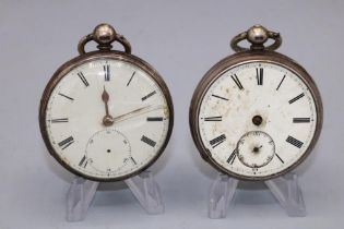 Jas. Sagar, Blackburn, silver key wound pocket watch, cream enamel Roman dial with large