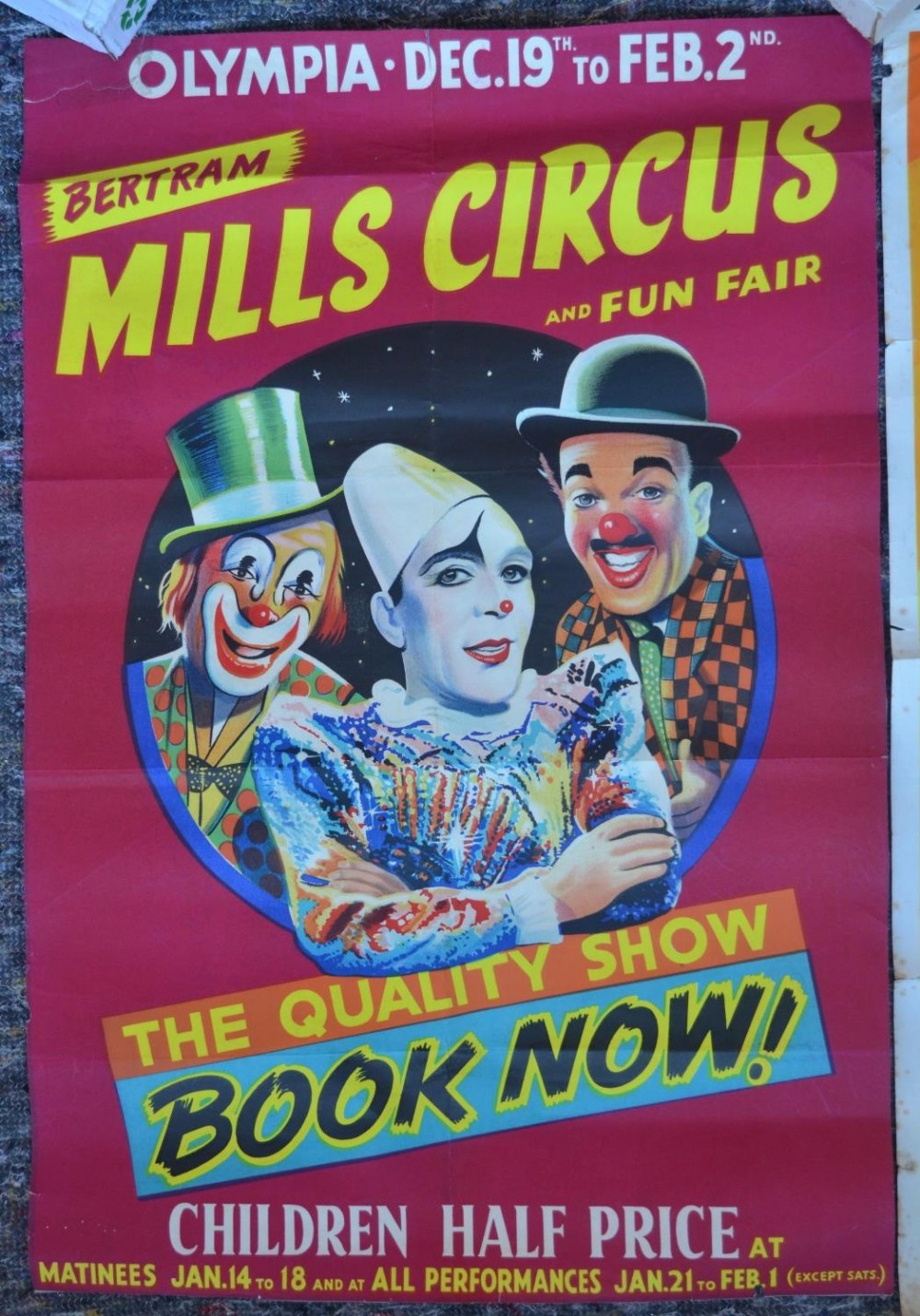 Five vintage event advertising posters for Billy Smart's Circus (75.5x50.5cm), Christiani Bros ( - Image 6 of 7