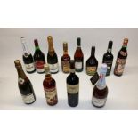 Collection of 12 btls. of alcohol, incl. Conference Fine Ruby Port, champagne, etc. (12)