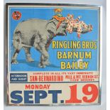 Poster for Ringling Bros and Barnum & Bailey Circus, 'The Greatest Show On Earth', San Bernardino,