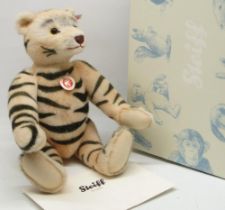 Steiff: 'Classic Teddy Bear Tiger', tiger print alpaca, limited edition of 2010, H40cm, with box and