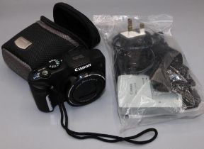 Canon PowerShot SX170 IS 16.0MP digital camera, black, with charger and case